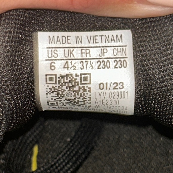 Adidas Men's Black Sneakers with White Stripes - Picture 8 of 8